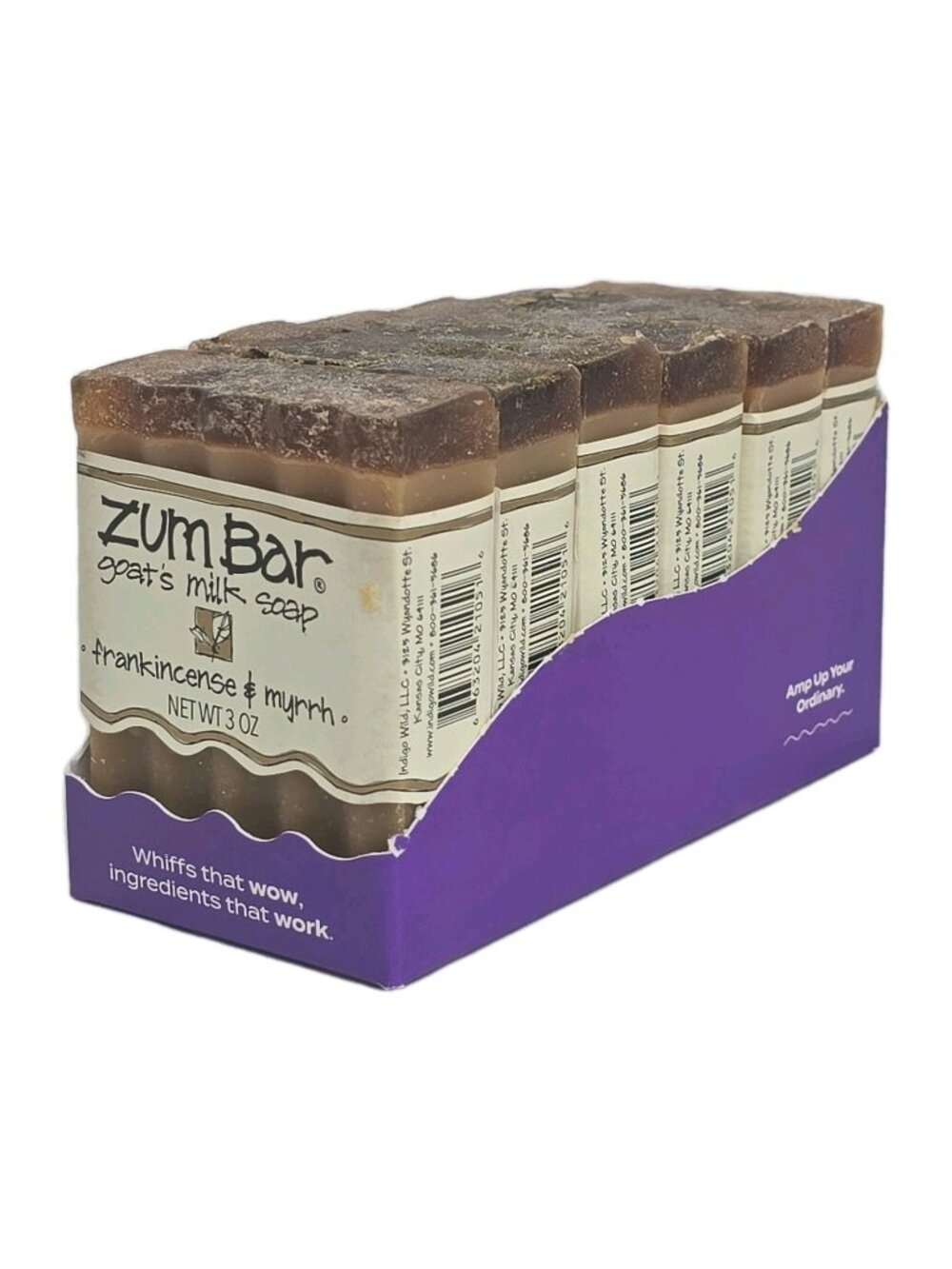 6-PACK Zum Goat's Milk Soap Bar Frankincense & Myrrh 3 Oz